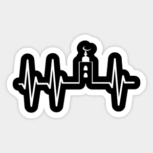 heartbeat religious mosque Sticker